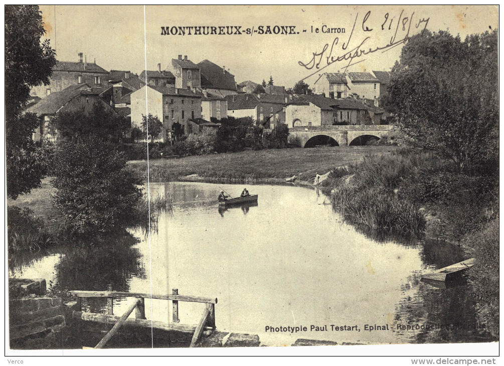 Carte Postale Ancienne de MONTHUREUX sur SAONE