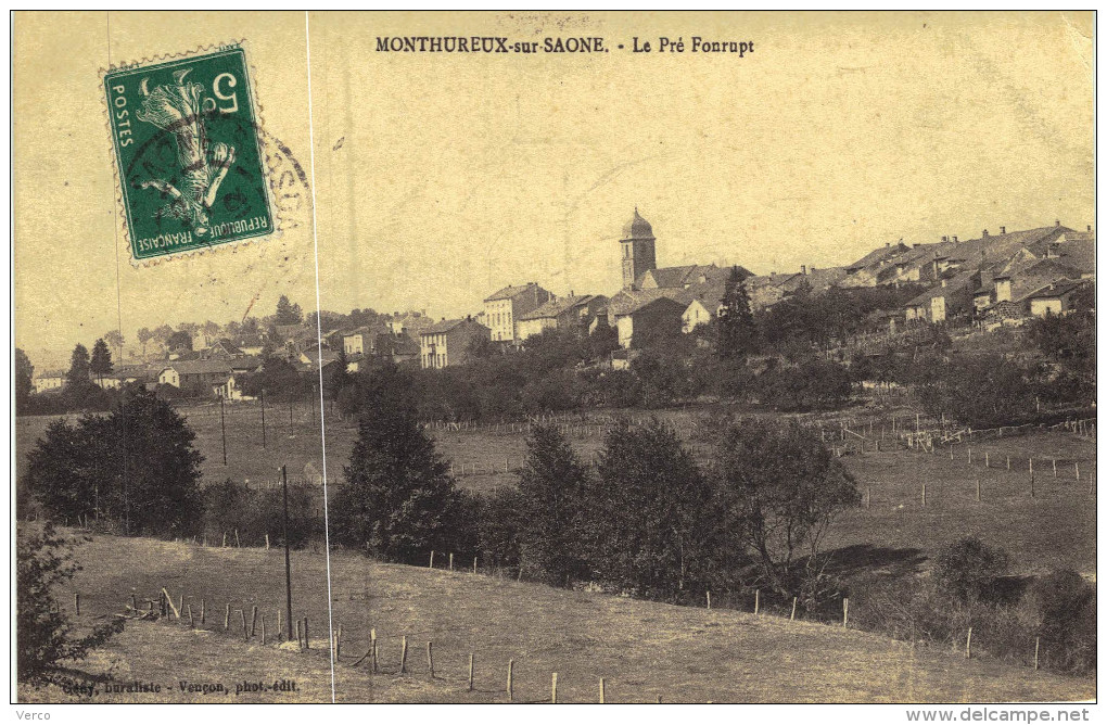 Carte Postale Ancienne de MONTHUREUX sur SAONE