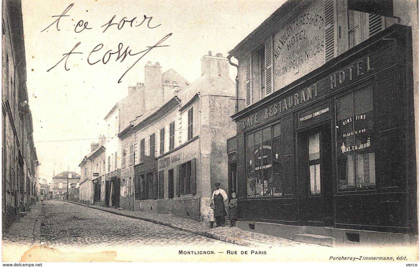 Carte POSTALE  Ancienne de   MONTLIGNON - Rue de Paris