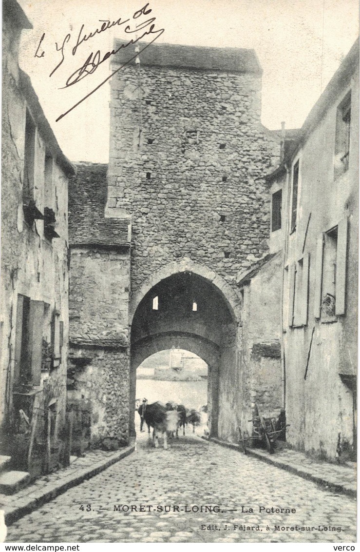 Carte POSTALE Ancienne de MORET sur LOING - la poterne