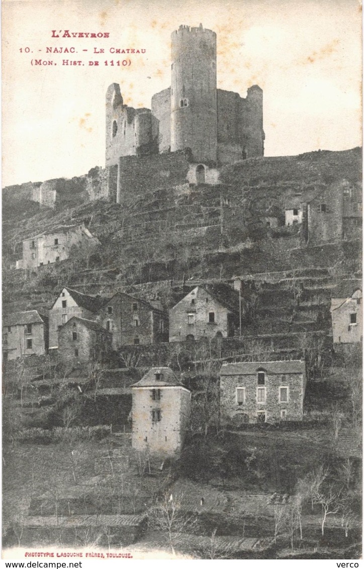 Carte Postale ANCIENNE de  NAJAC - Le Chateau