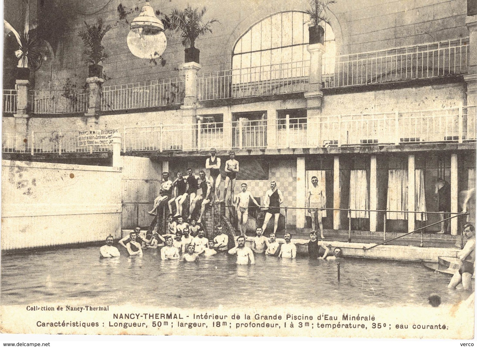 Carte POSTALE Ancienne de  NANCY - Nancy Thermal, grande piscine d'eau minérale