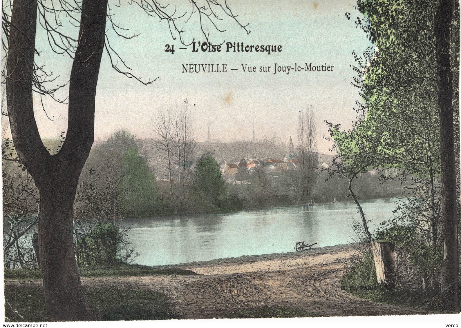 Carte postale ancienne de NEUVILLE - Vue sur JOUY le MOUTIER