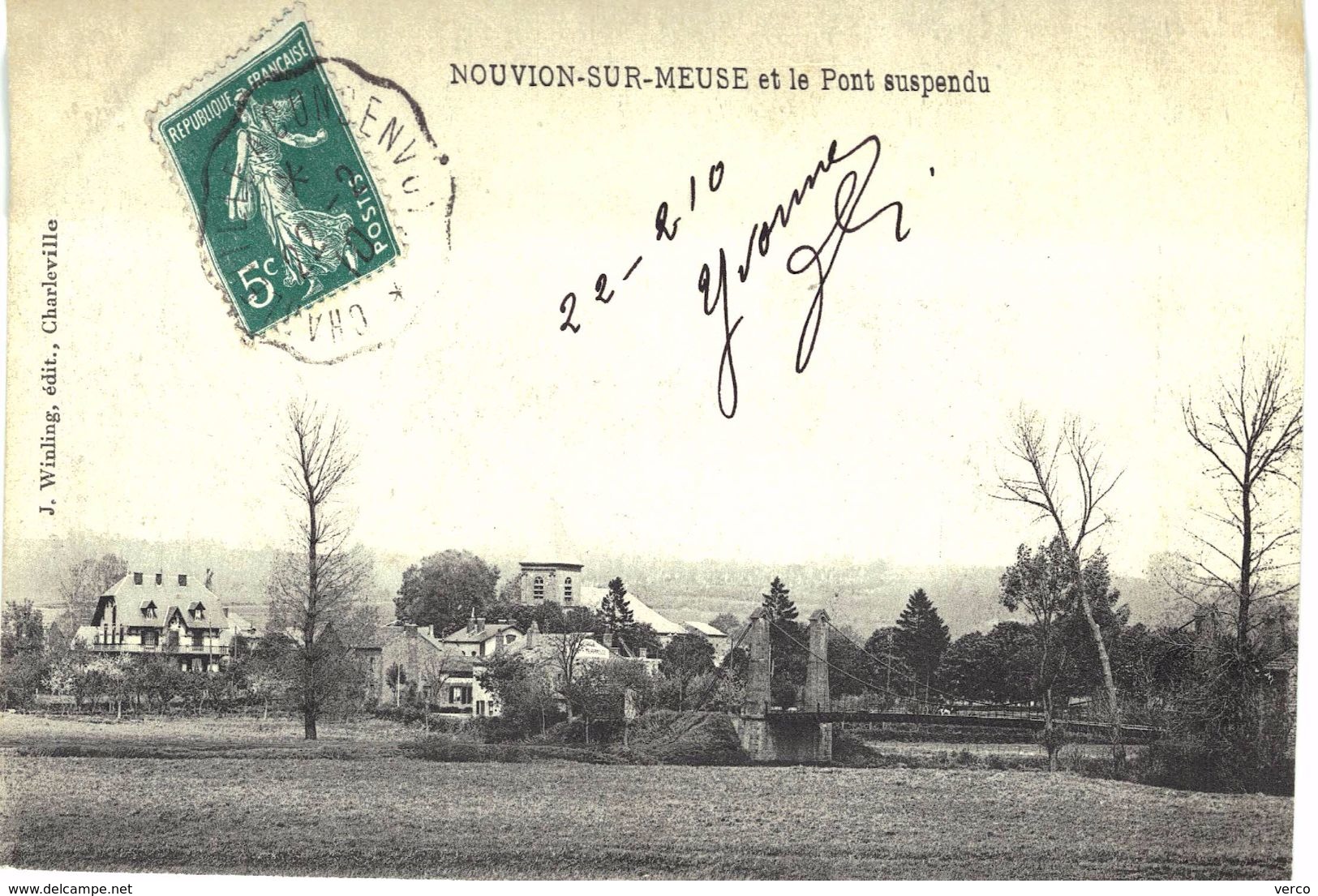 Carte postale ancienne de NOUVION sur MEUSE