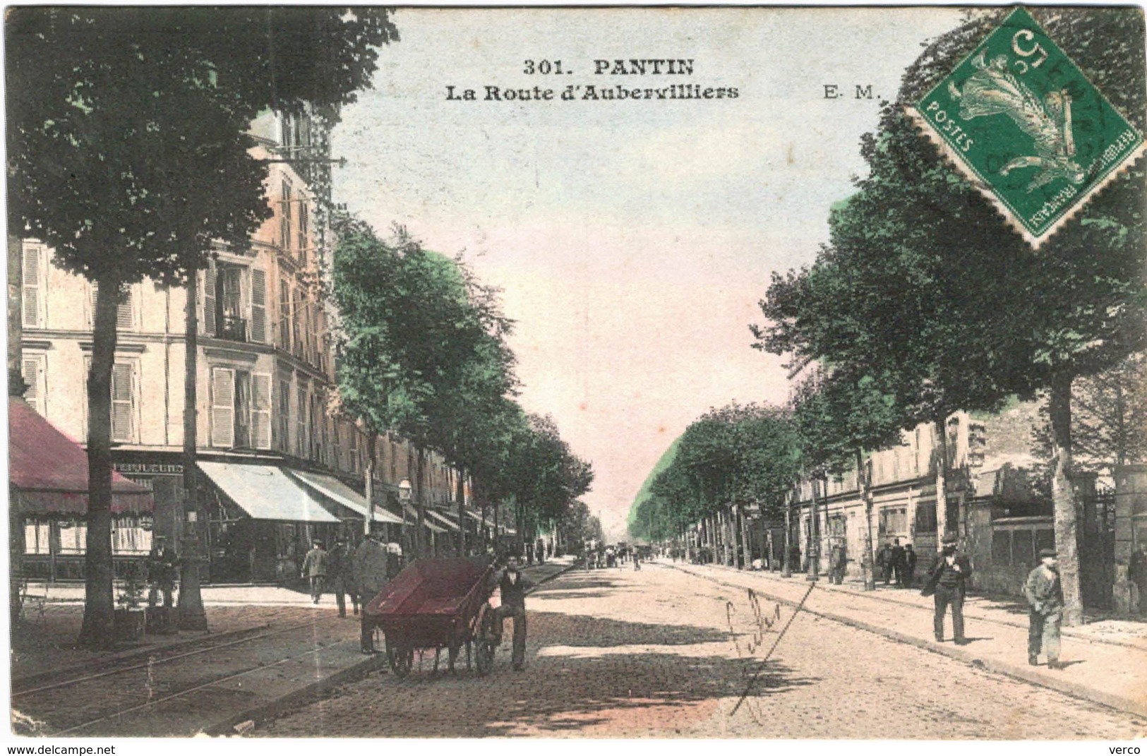 Carte Postale Ancienne de PANTIN-La route d'Aubervilliers