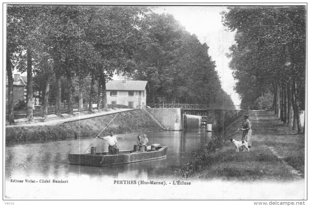 CARTE POSTALE ANCIENNE DE PERTHES -  L'ECLUSE