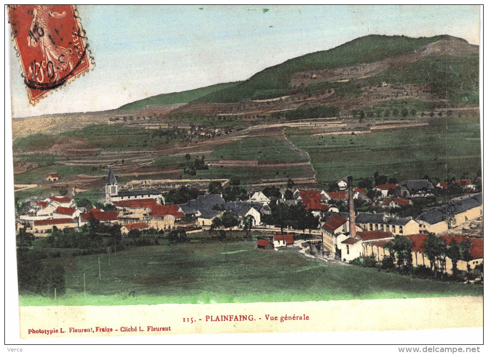 Carte Postale Ancienne de PLAINFAING