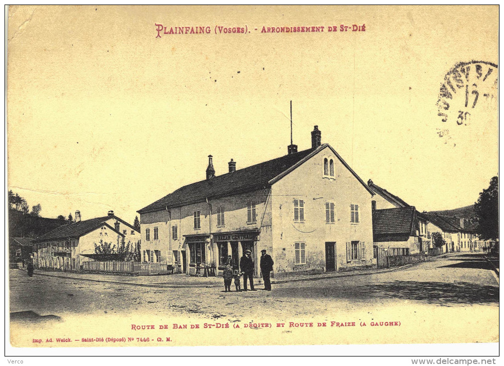 Carte Postale Ancienne de PLAINFAING