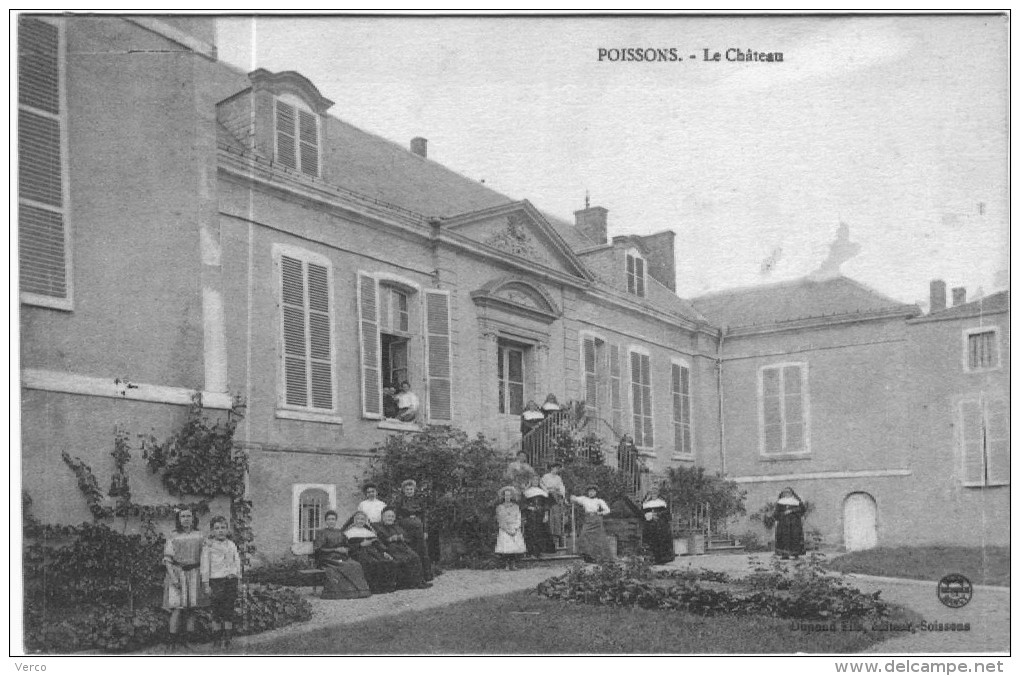 CARTE POSTALE ANCIENNE DE POISSONS  -   LE CHATEAU