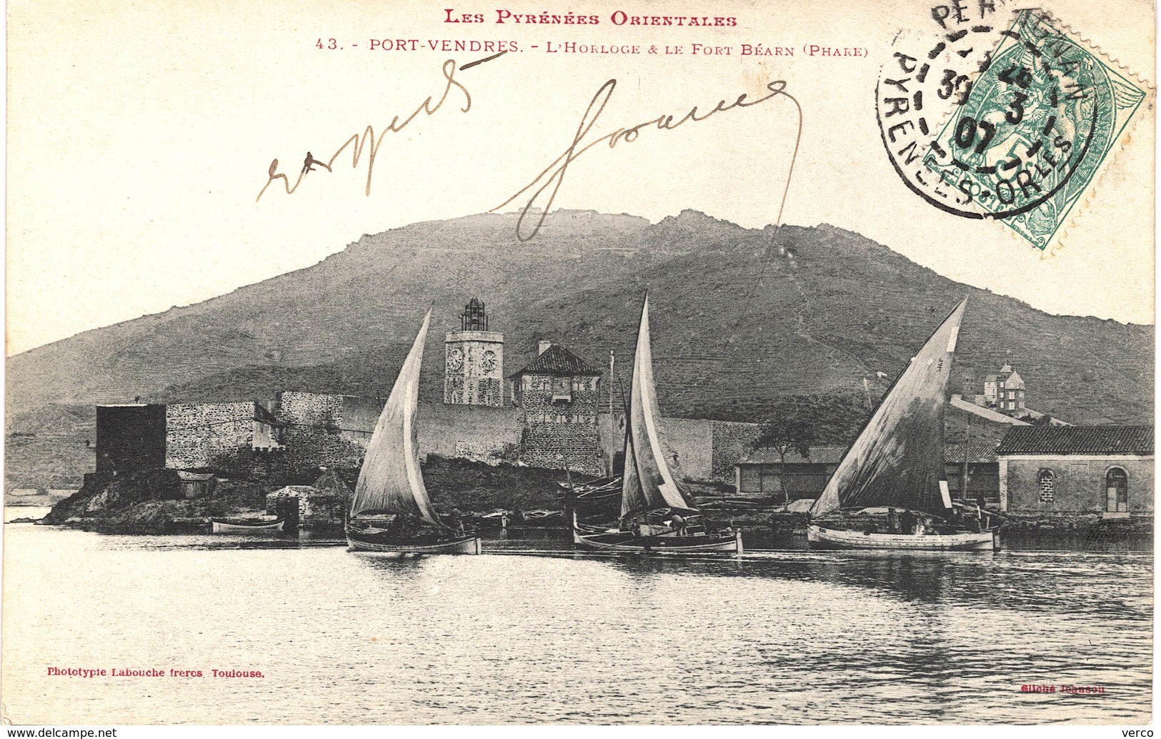 Carte Postale ancienne de PORT VENDRES