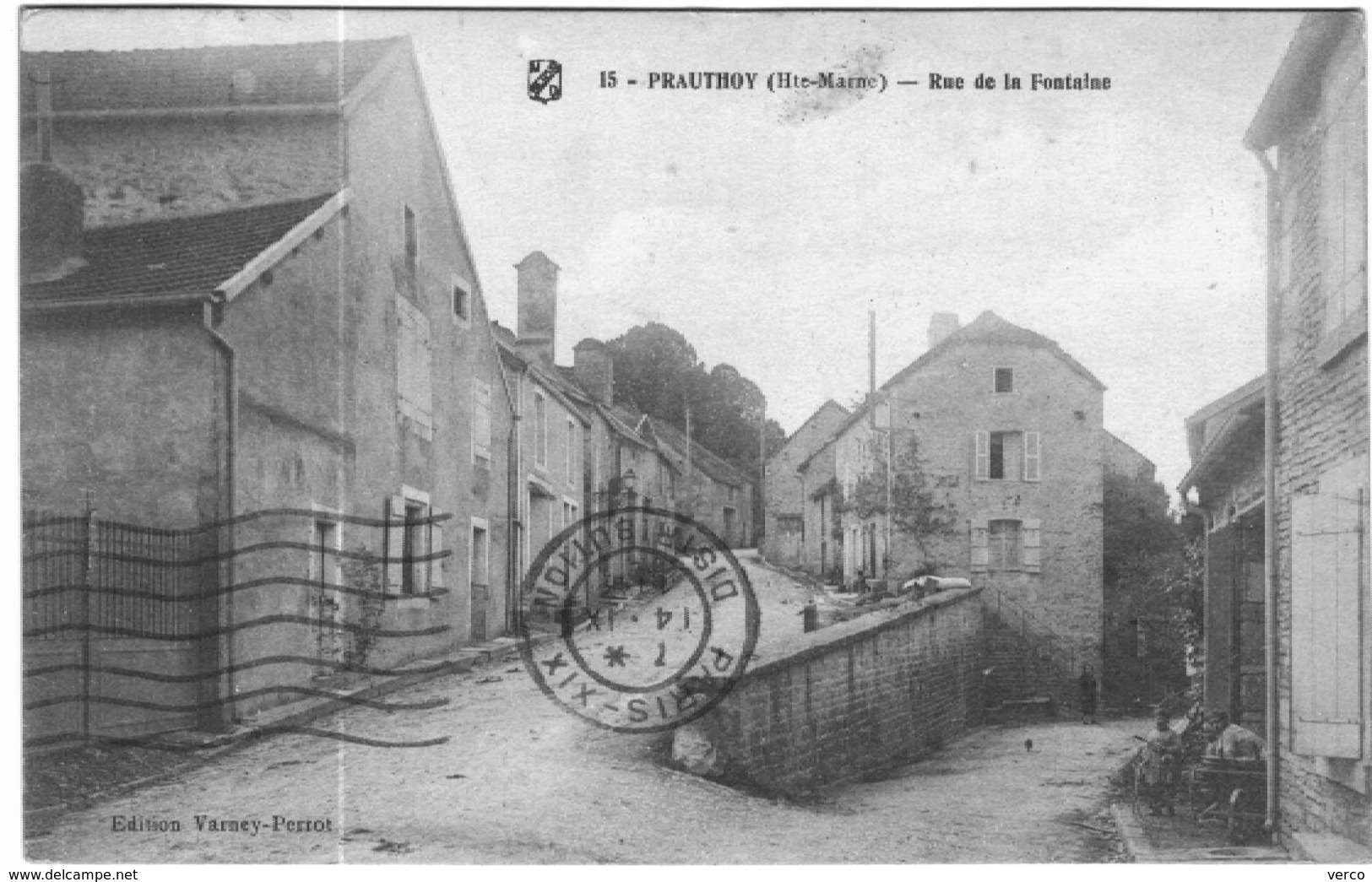 CARTE POSTALE ANCIENNE DE PRAUTHOY  -  15  RUE DE LA FONTAINE