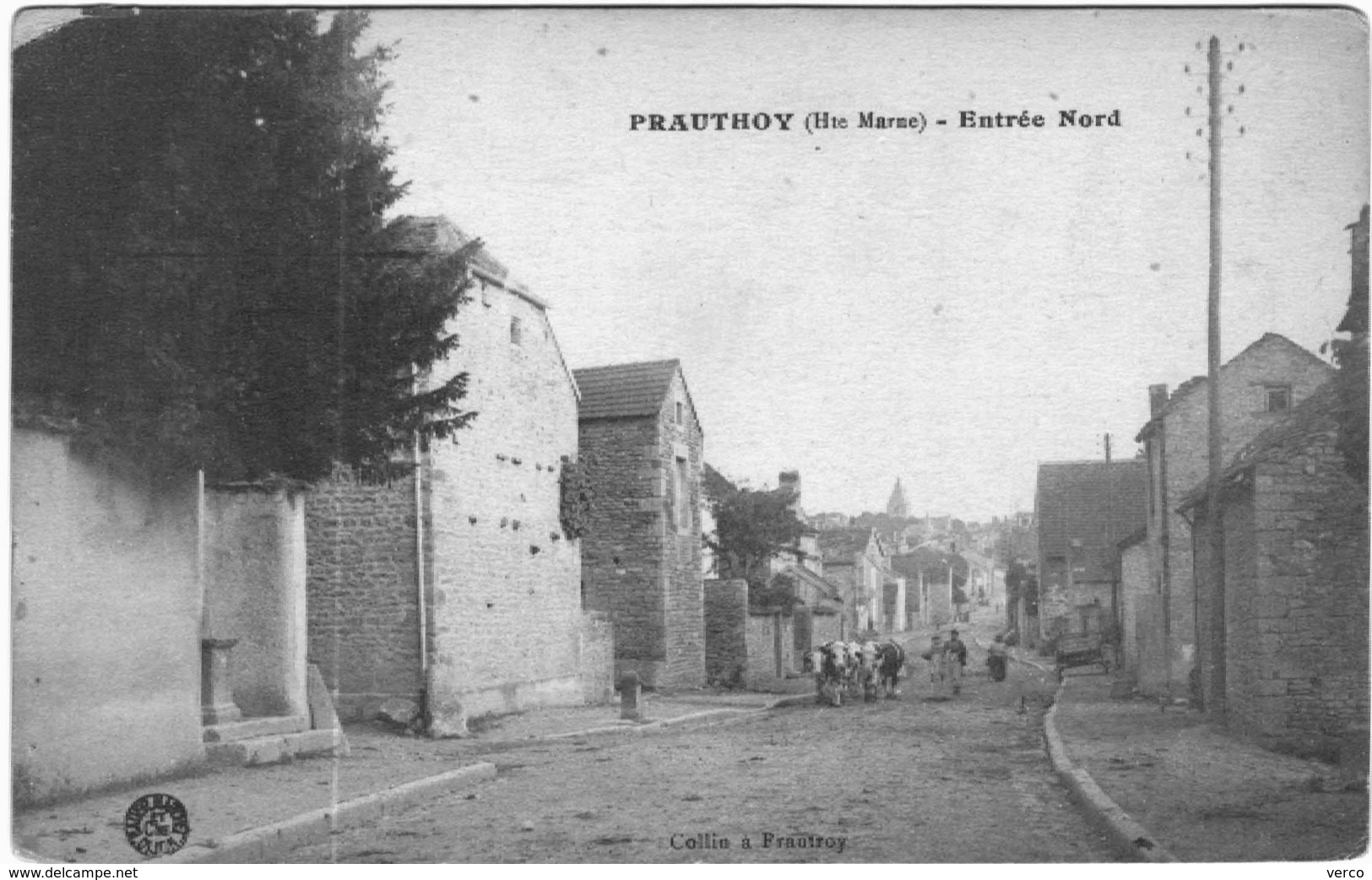 CARTE POSTALE ANCIENNE DE PRAUTHOY  -  ENTREE NORD