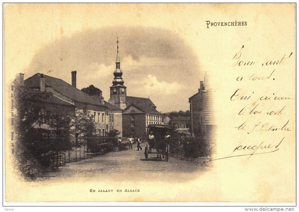 Carte Postale Ancienne de PROVENCHERES sur FAVE