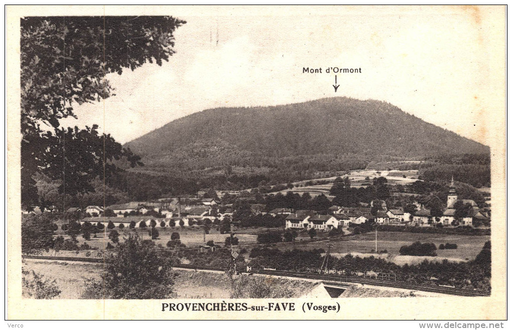 Carte Postale Ancienne de PROVENCHERES sur FAVE