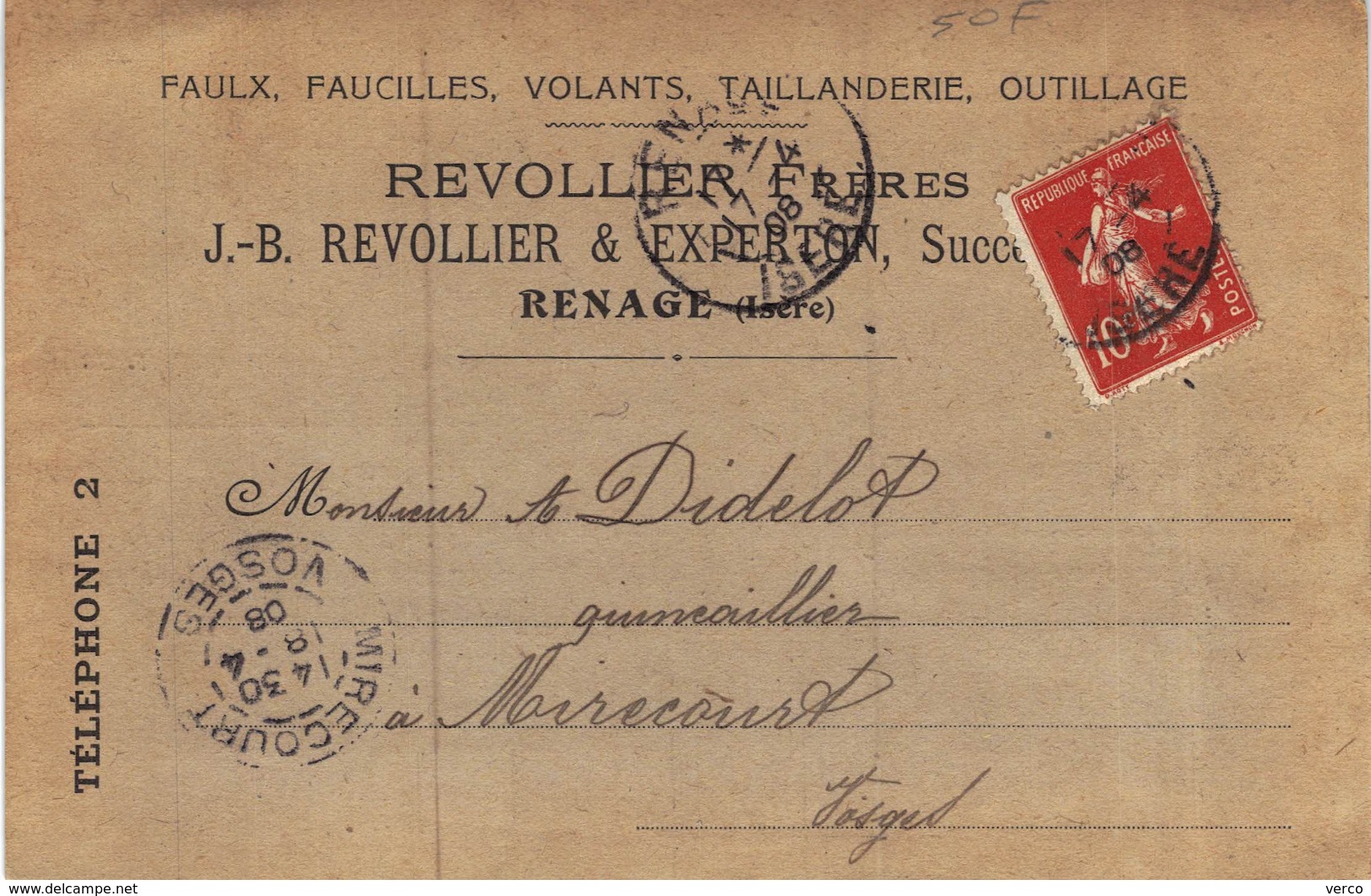 Carte postale ancienne de RENAGE