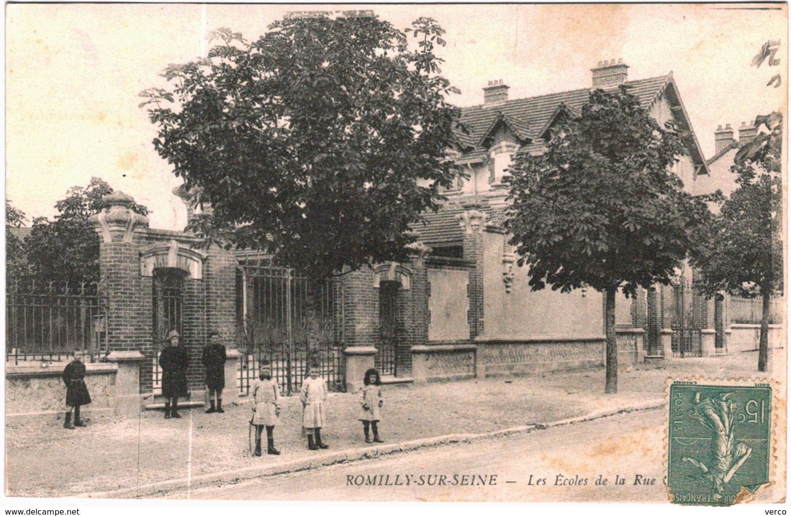 Carte Postale Ancienne de ROMILLY SUR SEINE-Ecole