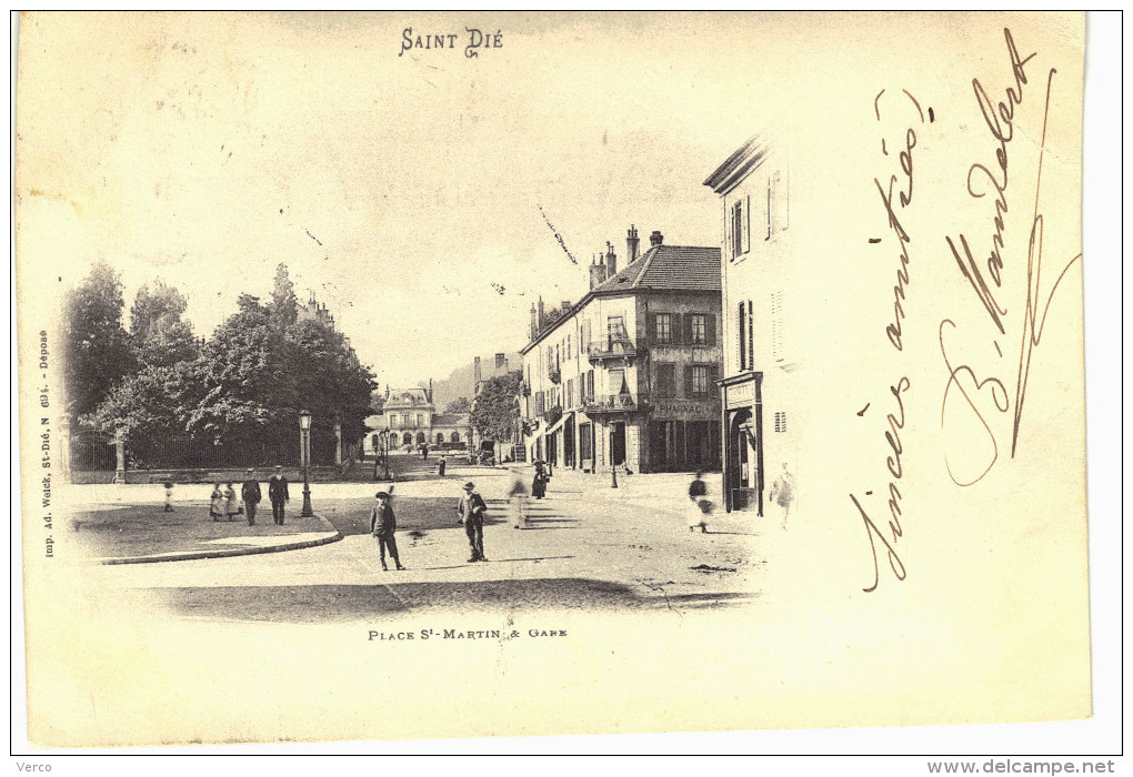 Carte Postale Ancienne de SAINT DIE