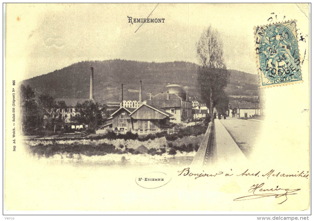 Carte Postale Ancienne de SAINT- ETIENNE les REMIREMONT