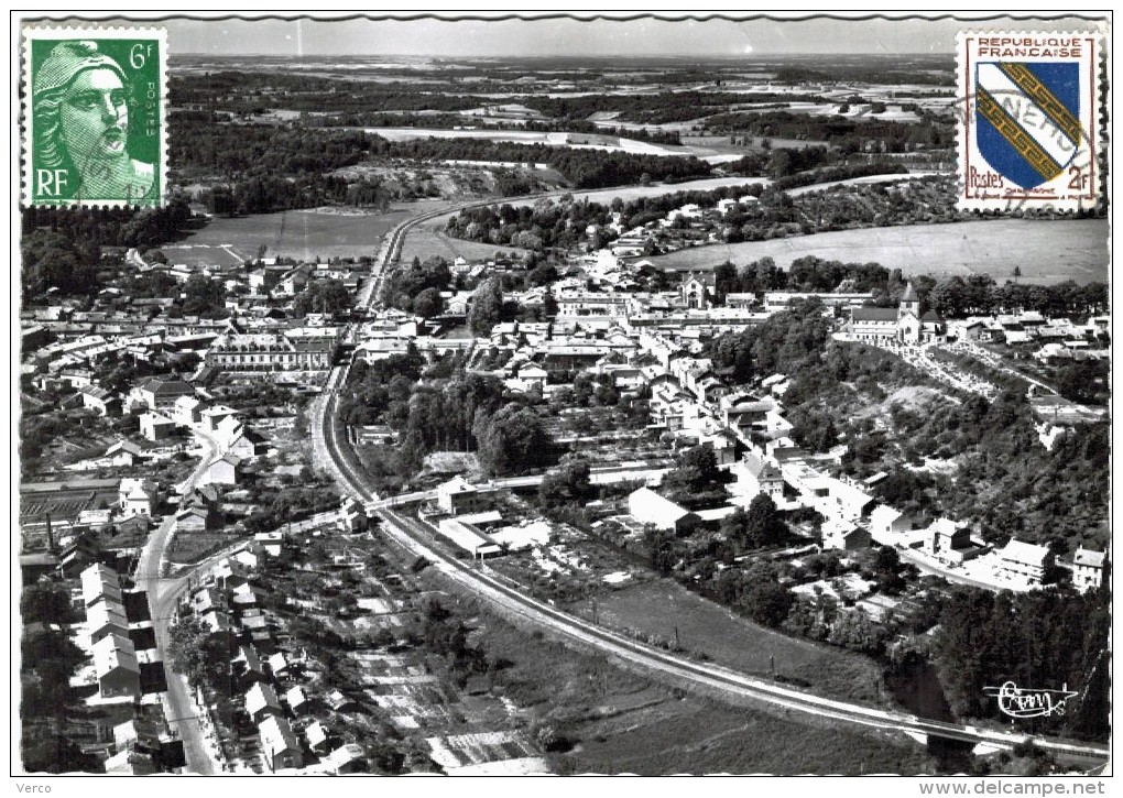 Carte Postale Ancienne de SAINTE MENEHOULD-vue panoramique aérienne