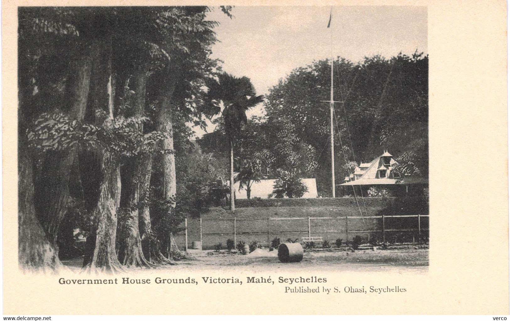 Carte POSTALE  Ancienne  de  SEYCHELLES - MAHE / Government House Grounds, Victoria