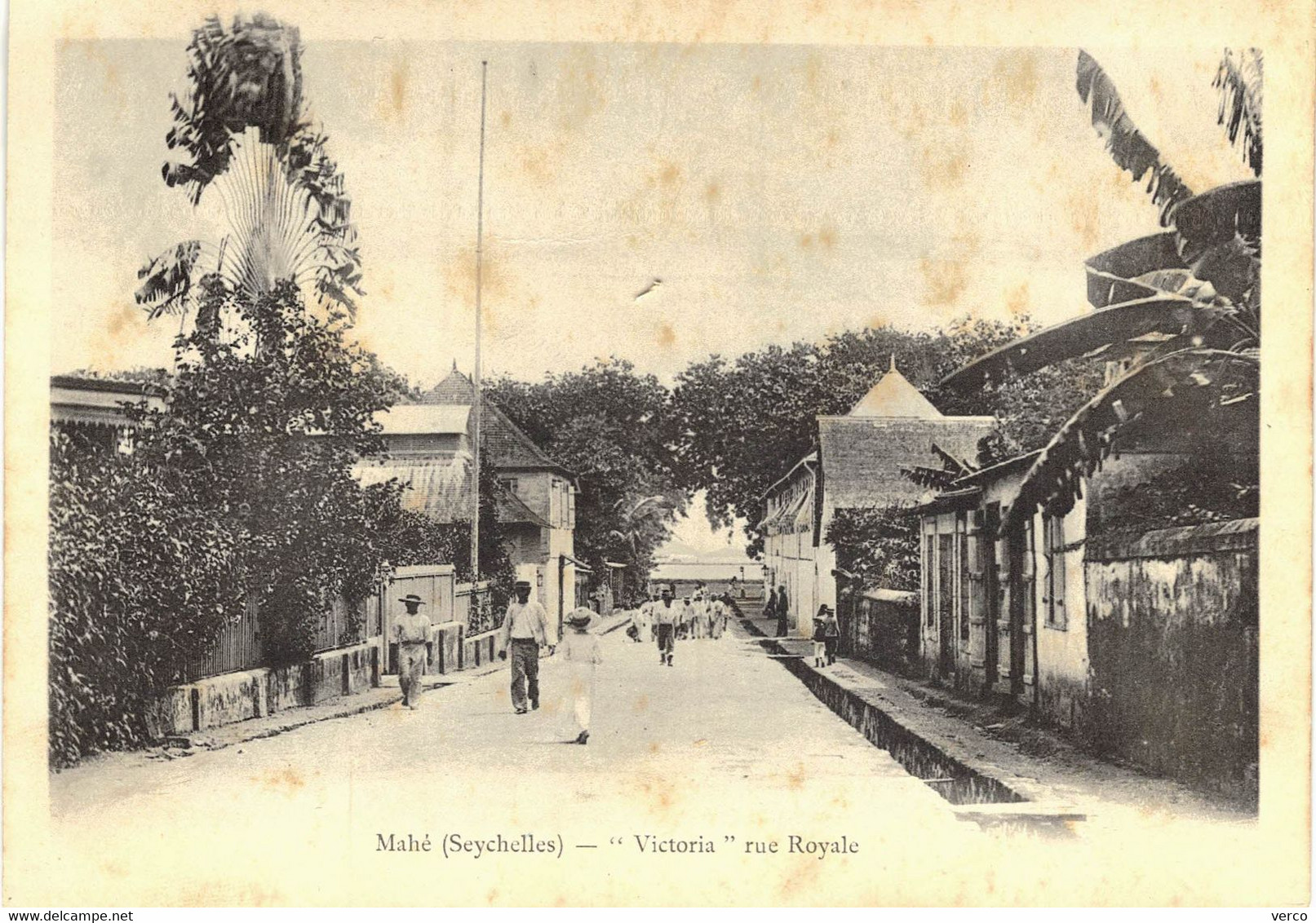 Carte POSTALE  Ancienne  de  SEYCHELLES - MAHE / Rue Royale "Victoria"