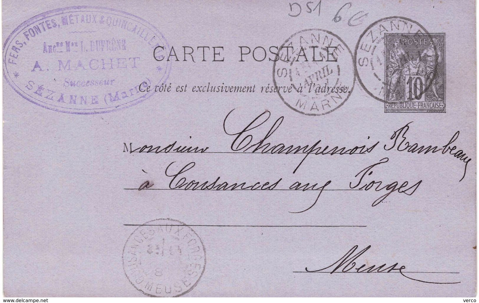 Carte postale ancienne de SEZANNE