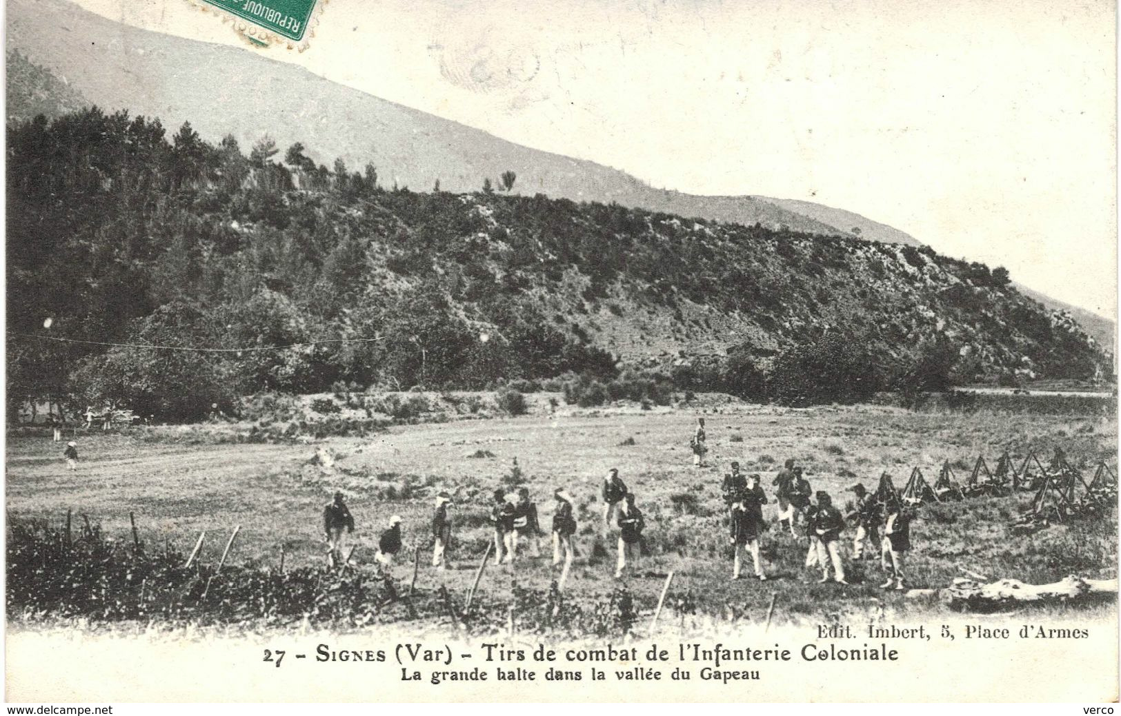 Carte POSTALE Ancienne de  SIGNES - Tirs de combat de l'Infanterie Coloniale