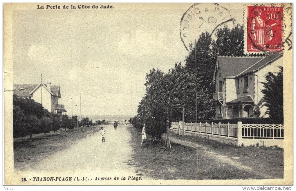 Carte Postale Ancienne de THARON PLAGE