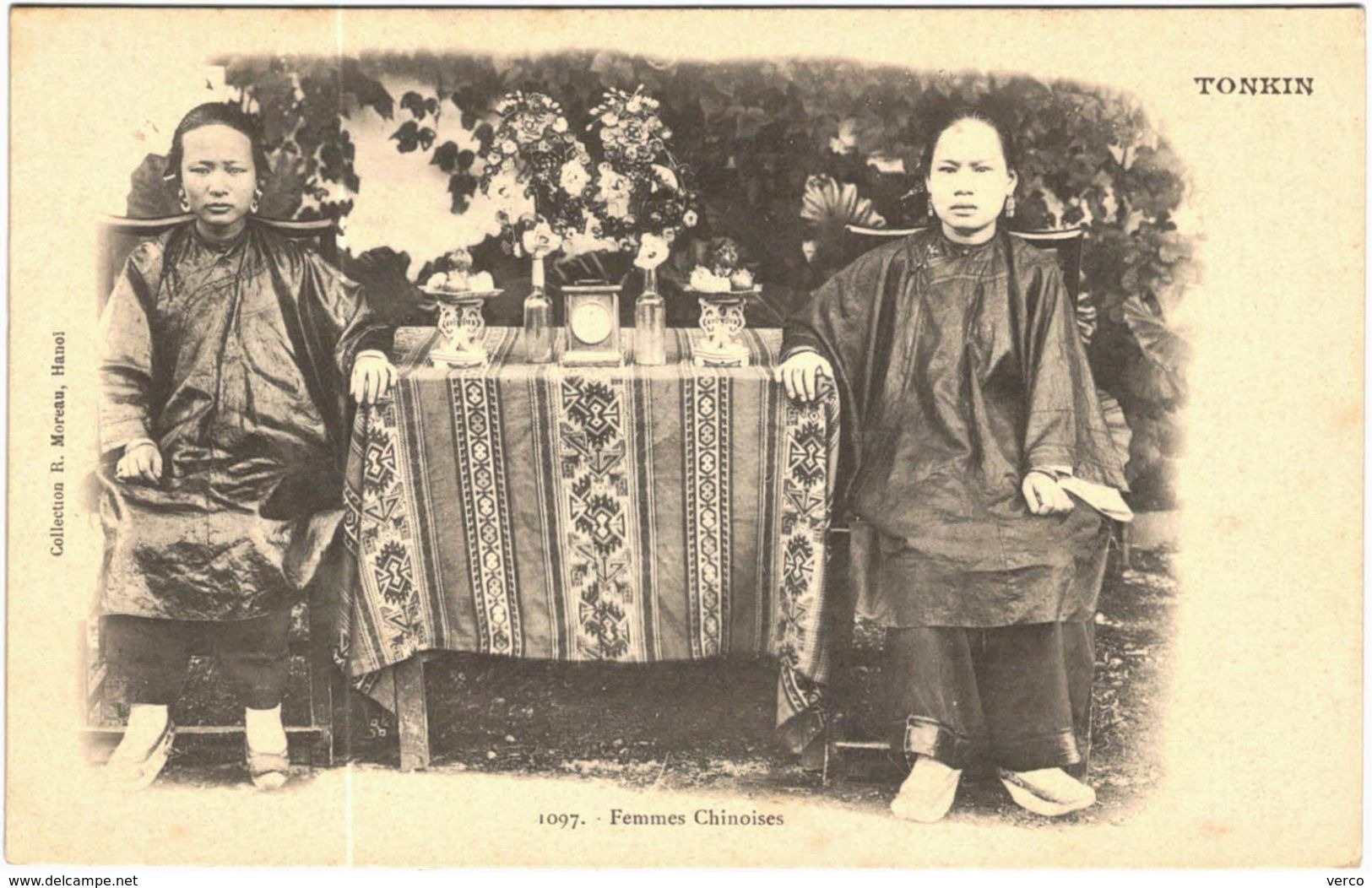 Carte Postale Ancienne de TONKIN-Femmes chinoises