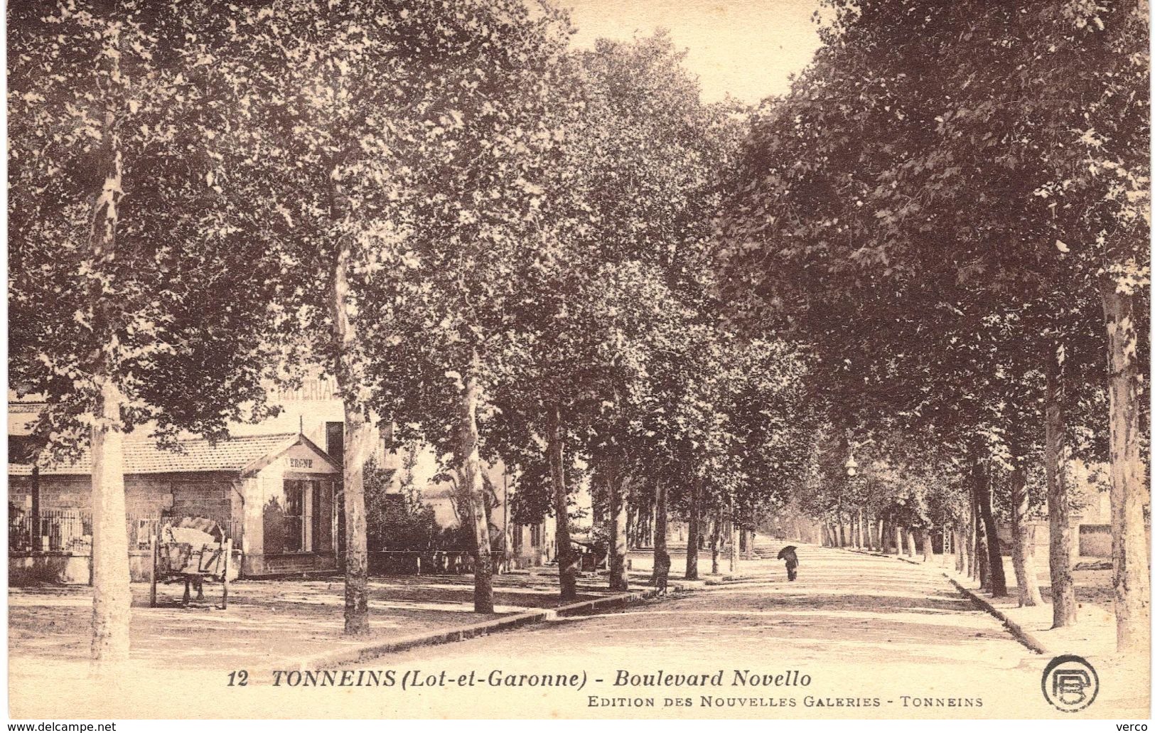 Carte POSTALE Ancienne de  TONNEINS - Boulevard Novello