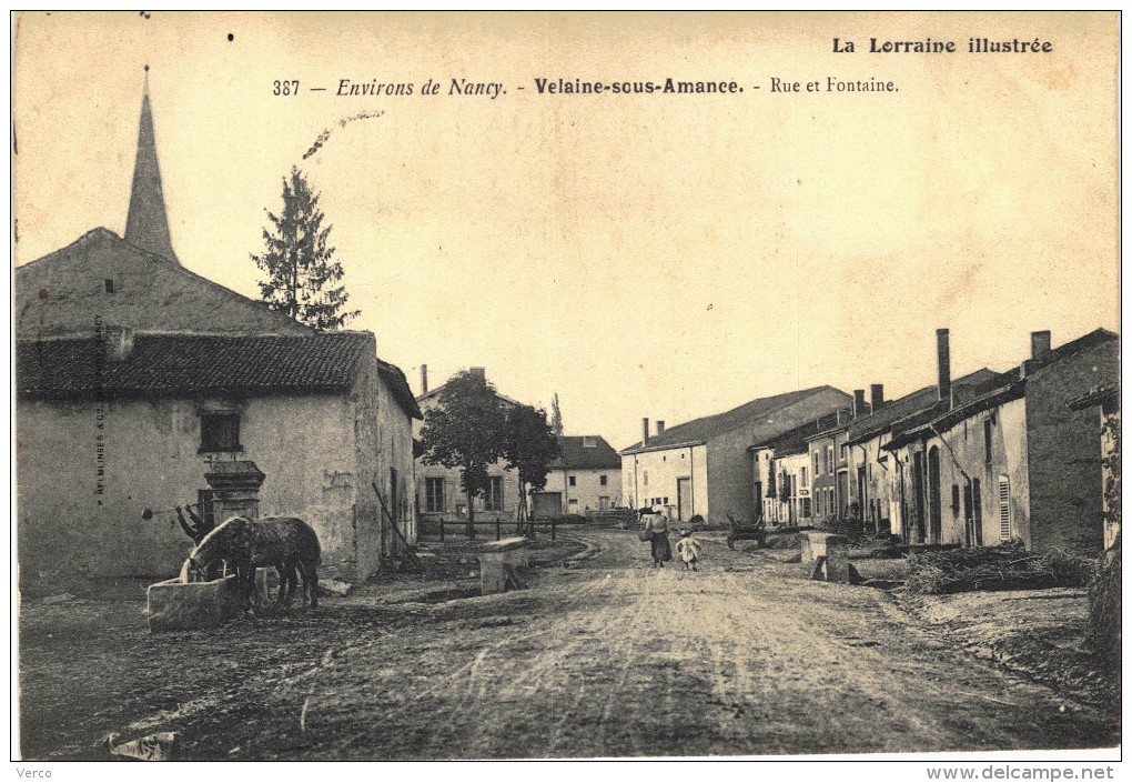 Carte Postale Ancienne de VELAINE Sous AMANCE