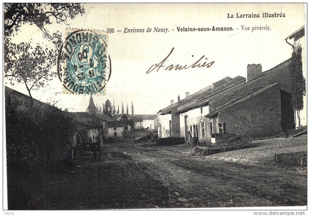 Carte Postale Ancienne de VELAINE Sous AMANCE