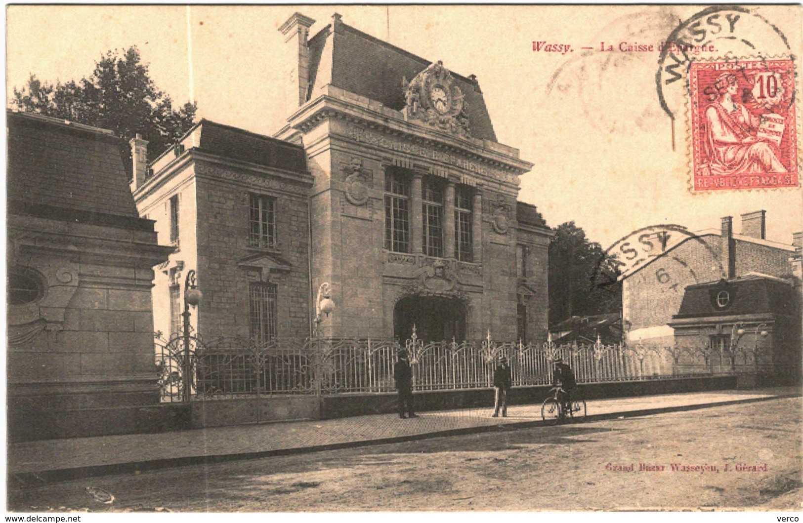 Carte Postale Ancienne de WASSY-Caisse d'Epargne