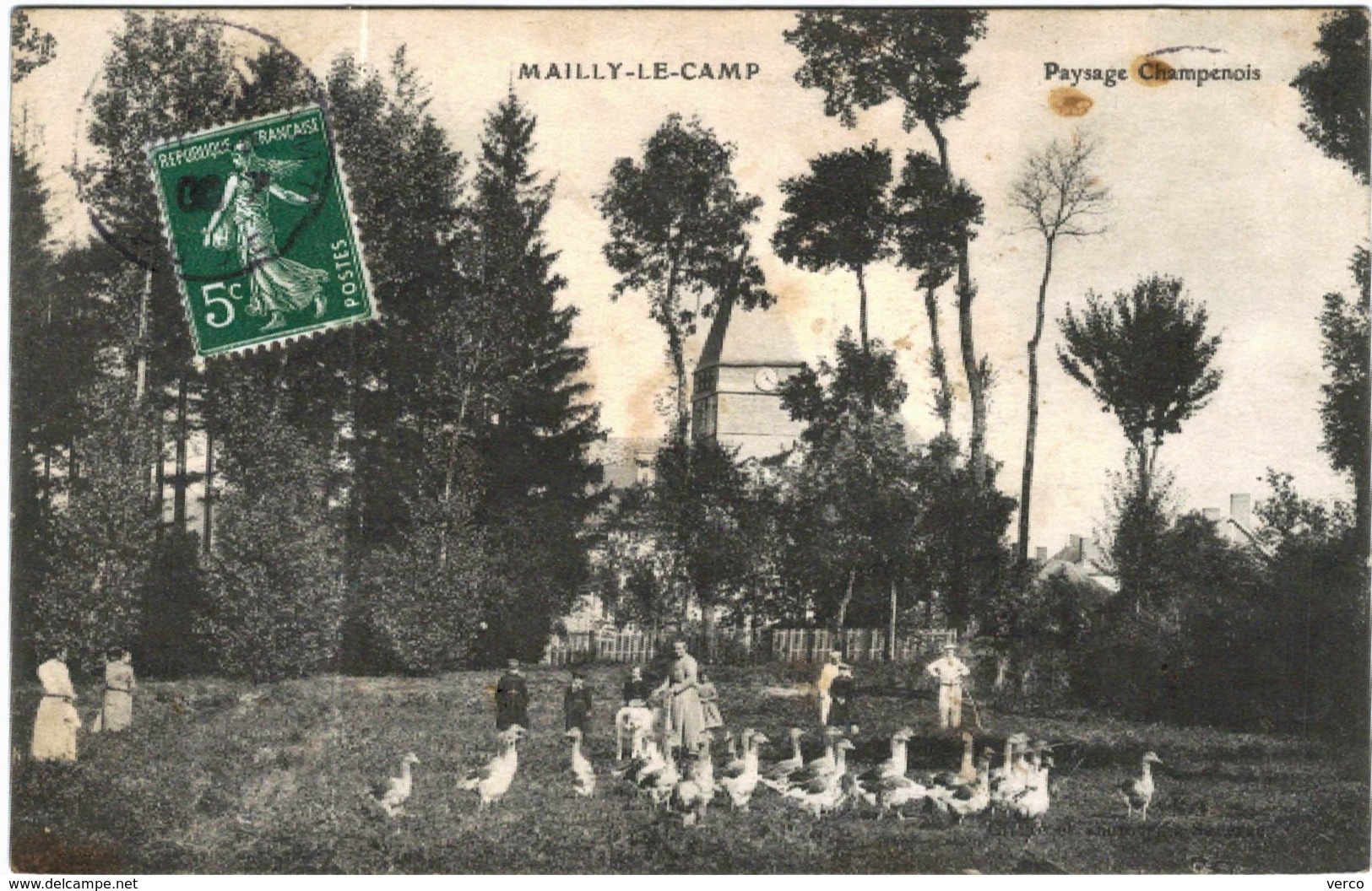 Carte Postale Ancienne - MAILLY LE CAMP-Paysage Champenois