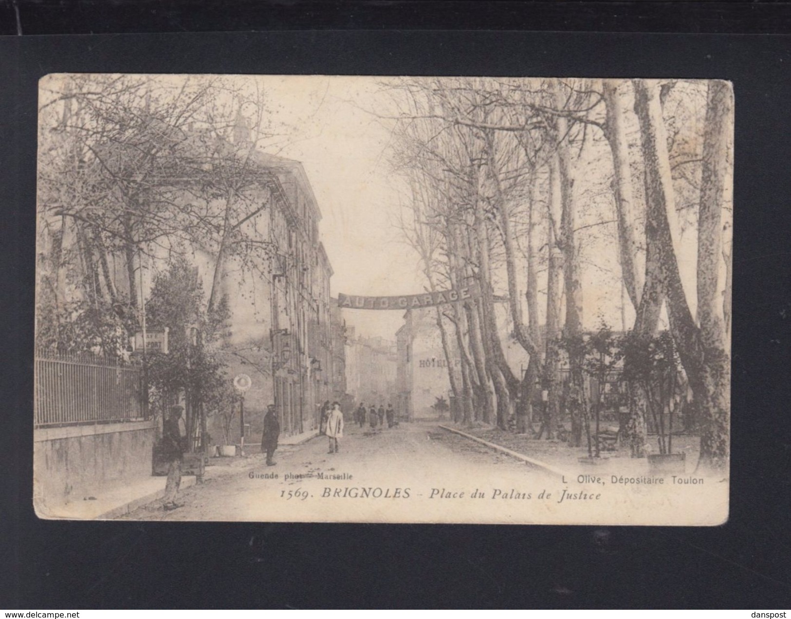 Carte Postale Brignoles Place du Palais de Justice 1914