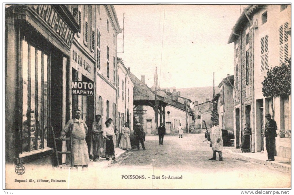 CARTE POSTALE DE POISSONS  -   RUE SAINT AMAND