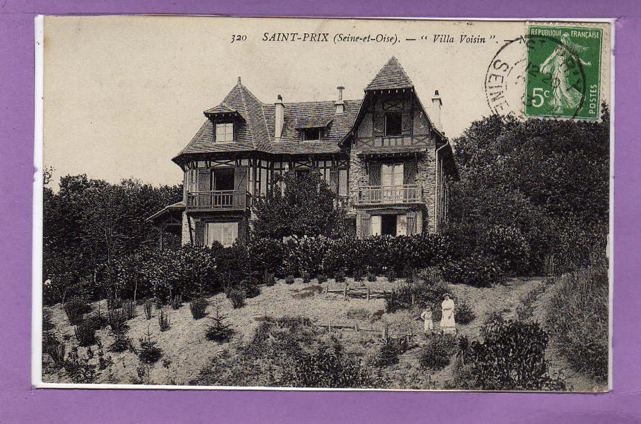 Carte  postale de Saint Prix -- Villa Voisin