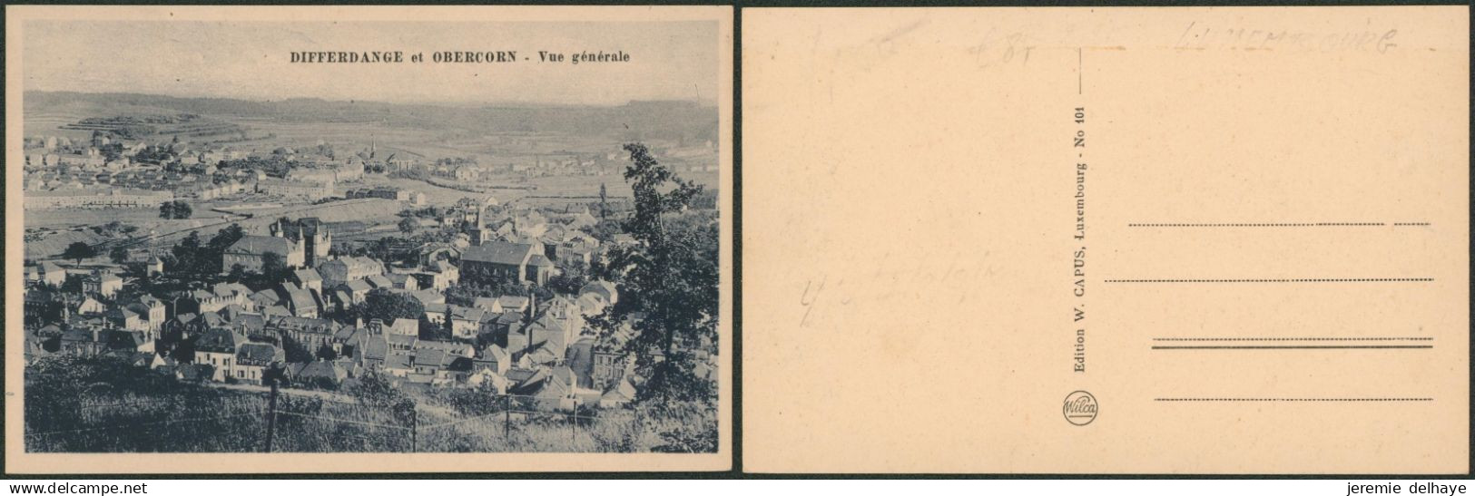 Carte postale - Differdange et obercorn : vue générale / Neuve