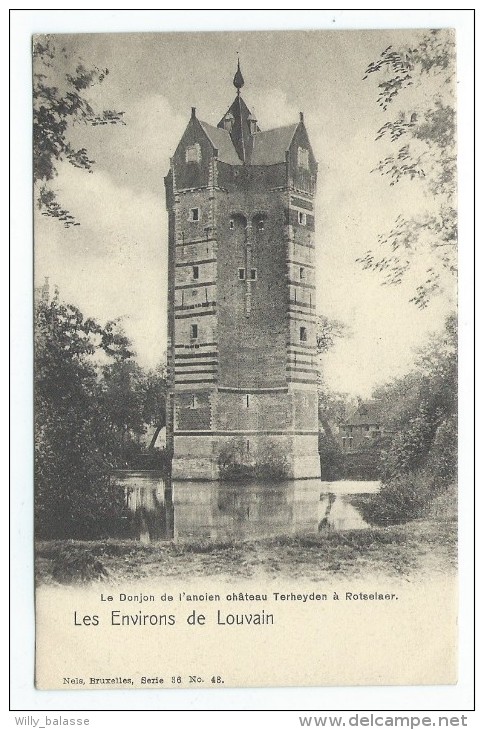 Carte Postale - Environs de Louvain - Donjon de l'ancien château Terheyden à ROTSELAER - ROTSELAAR - CPA    //