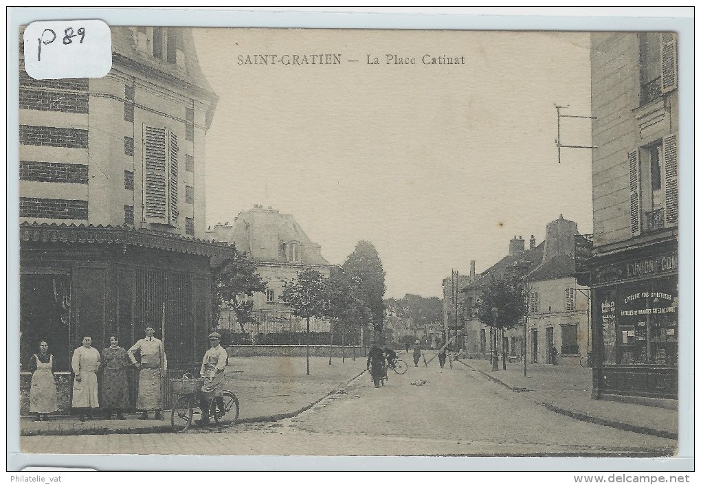 CARTES POSTALES SAINT GRATIEN LA PLACE CATINAT   EPICERIE,  ANIMEE  ETC...