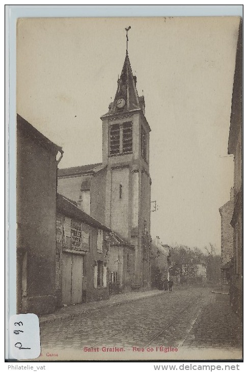 CARTES POSTALES SAINT GRATIEN     LA RUE DE L EGLISE