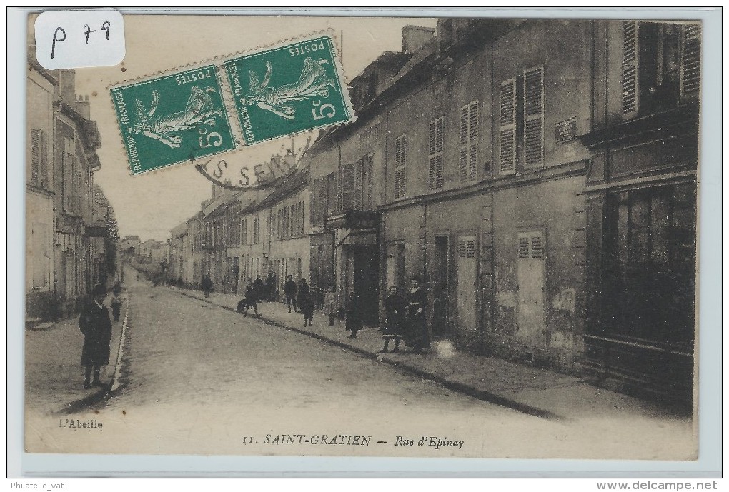 CARTES POSTALES SAINT GRATIEN    RUE  D'EPINAY      ANIMEE