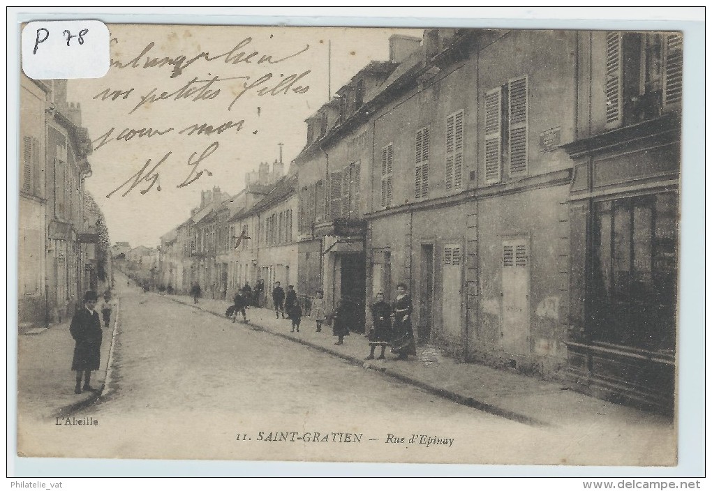 CARTES POSTALES SAINT GRATIEN    RUE  D'EPINAY      ANIMEE