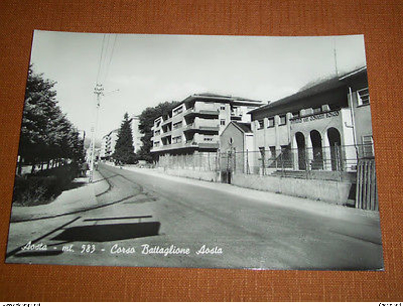 Cartolina Aosta - Corso Battaglione Aosta 1955 ca