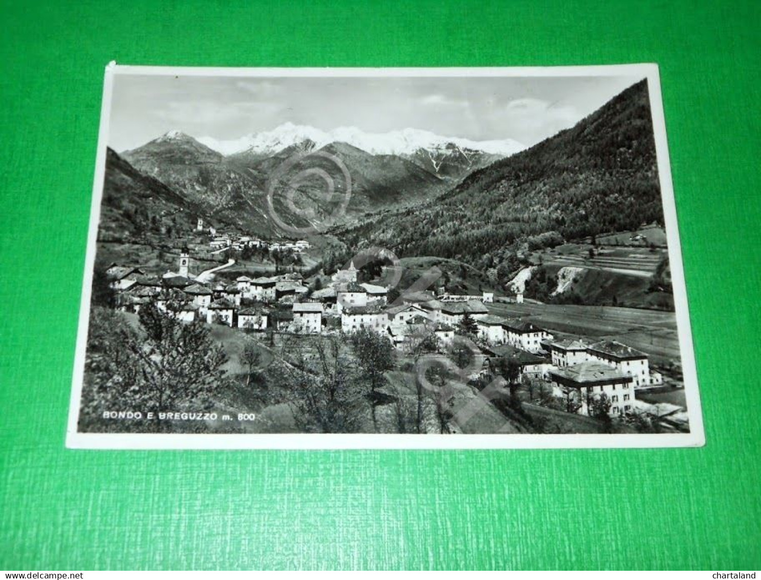 Cartolina Bondo e Breguzzo - Panorama 1952