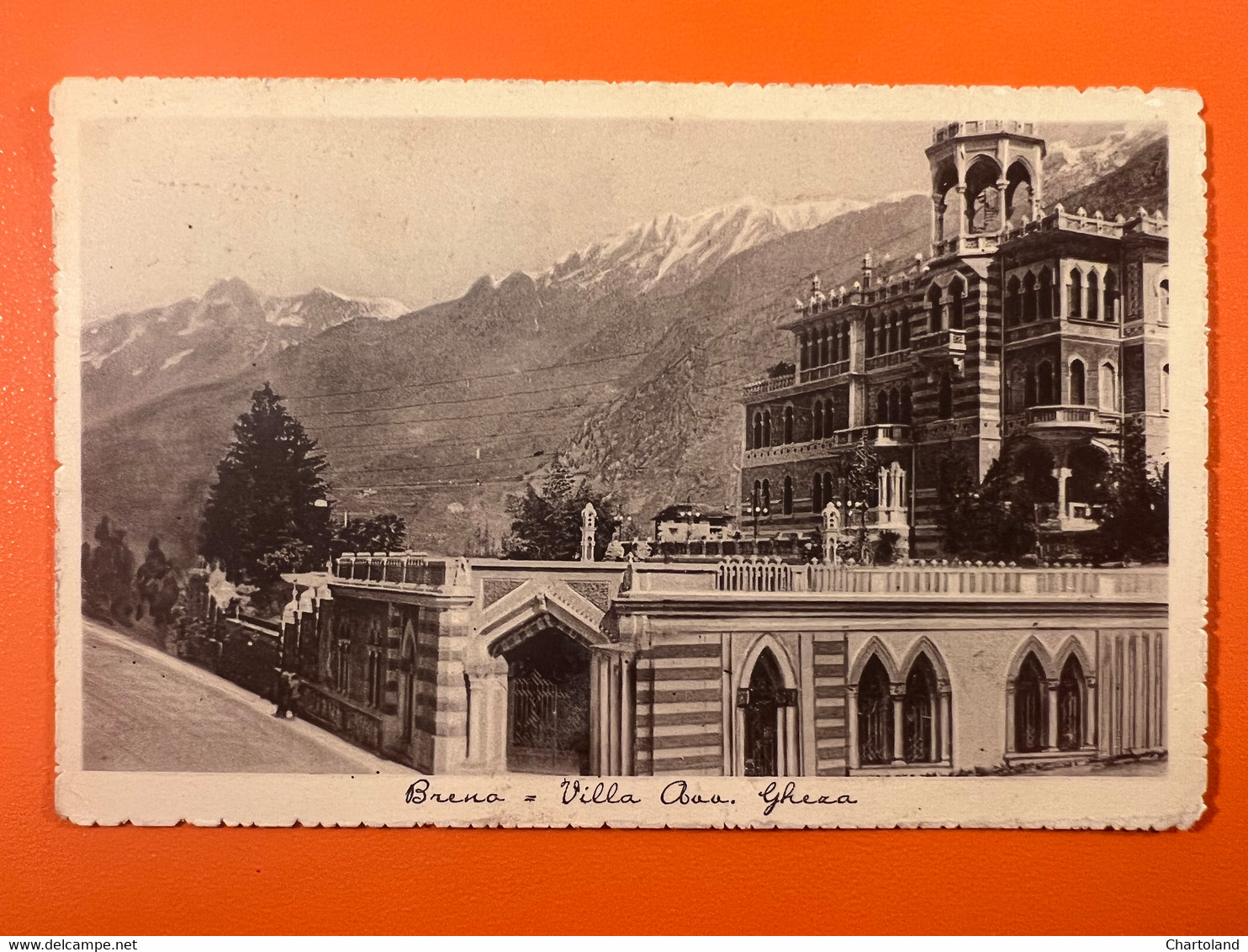 Cartolina - Breno ( Brescia ) - Villa Gheza - 1943