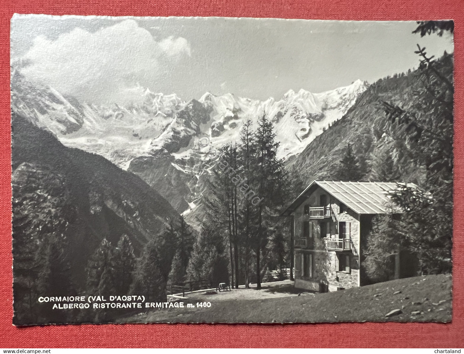 Cartolina - Camaiore ( Val d'Aosta ) - Albergo Ristorante Ermitage - 1940 ca.