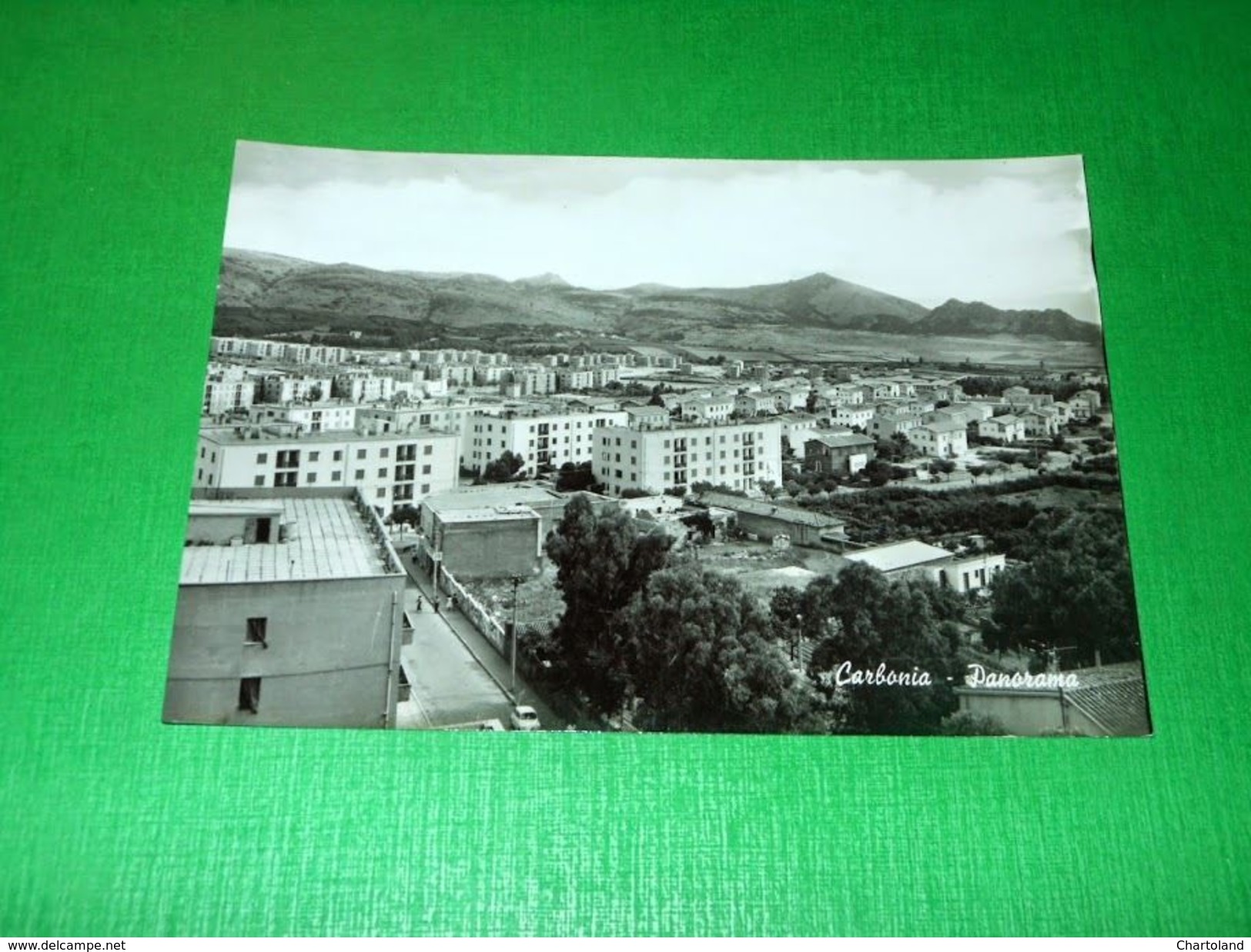 Cartolina Carbonia - Panorama 1960 ca #2