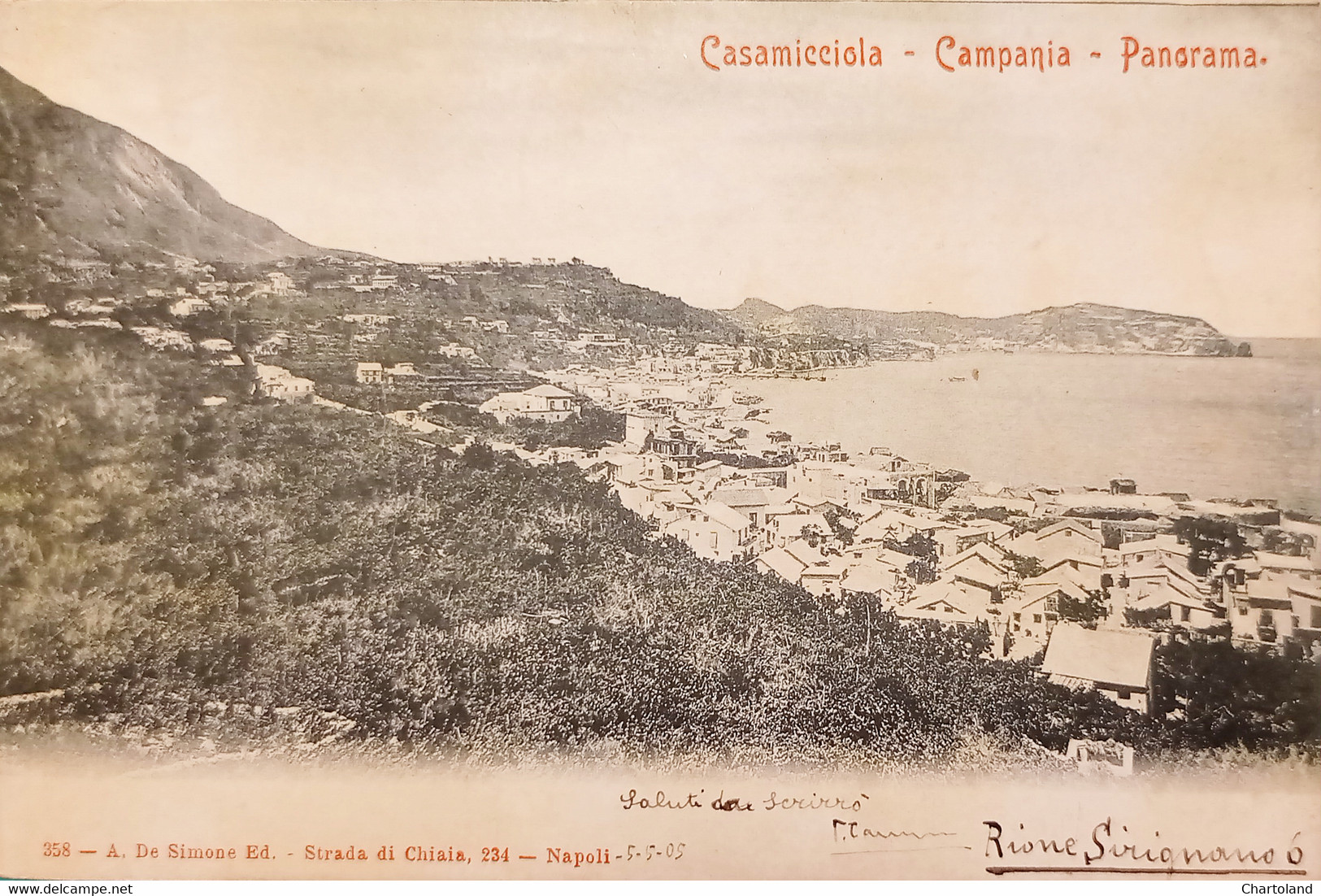 Cartolina - Casamicciola - Campania - Panorama - 1905