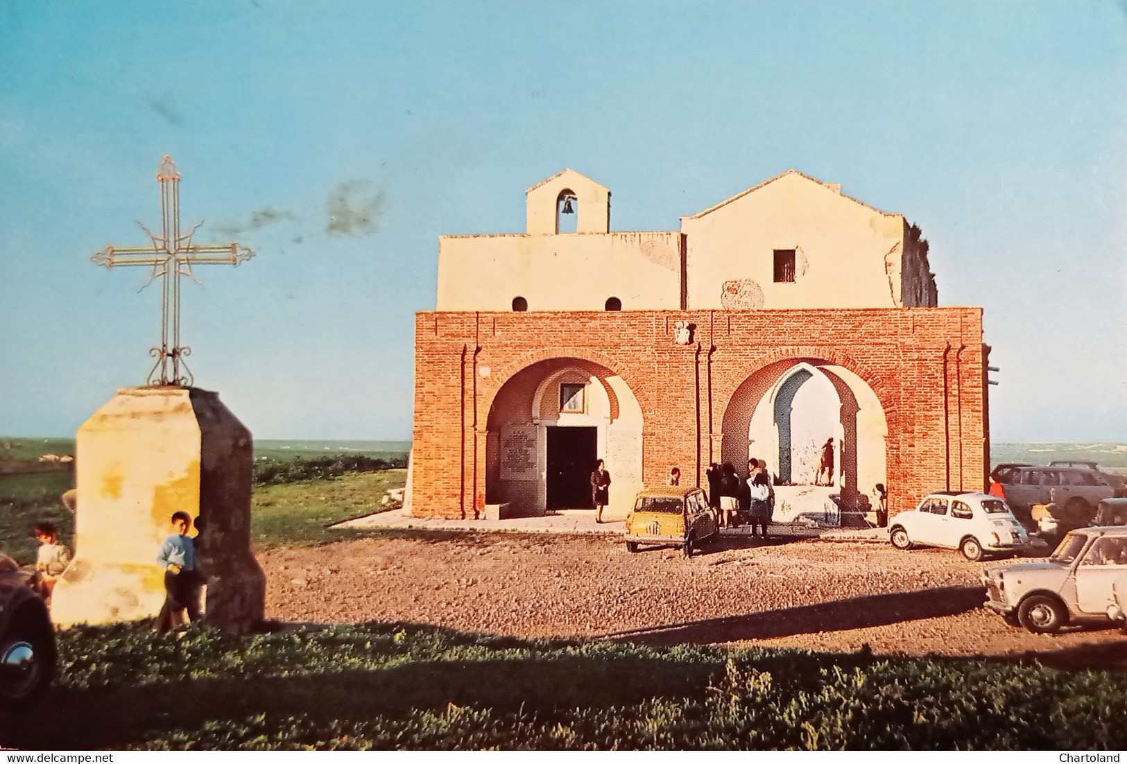 Cartolina - Cerignola - Chiesa rurale sull'Ofanto della Madonna di Ripalta 1977